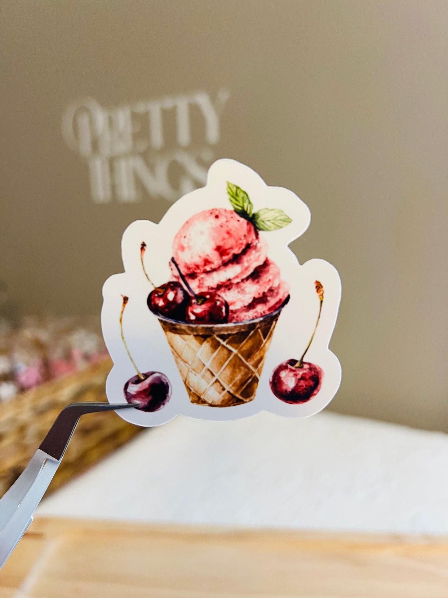 Cherry ice cream - Sticker 2.25''